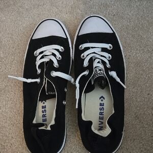 Converse Shoreline Slip On Sneakers in Black and White